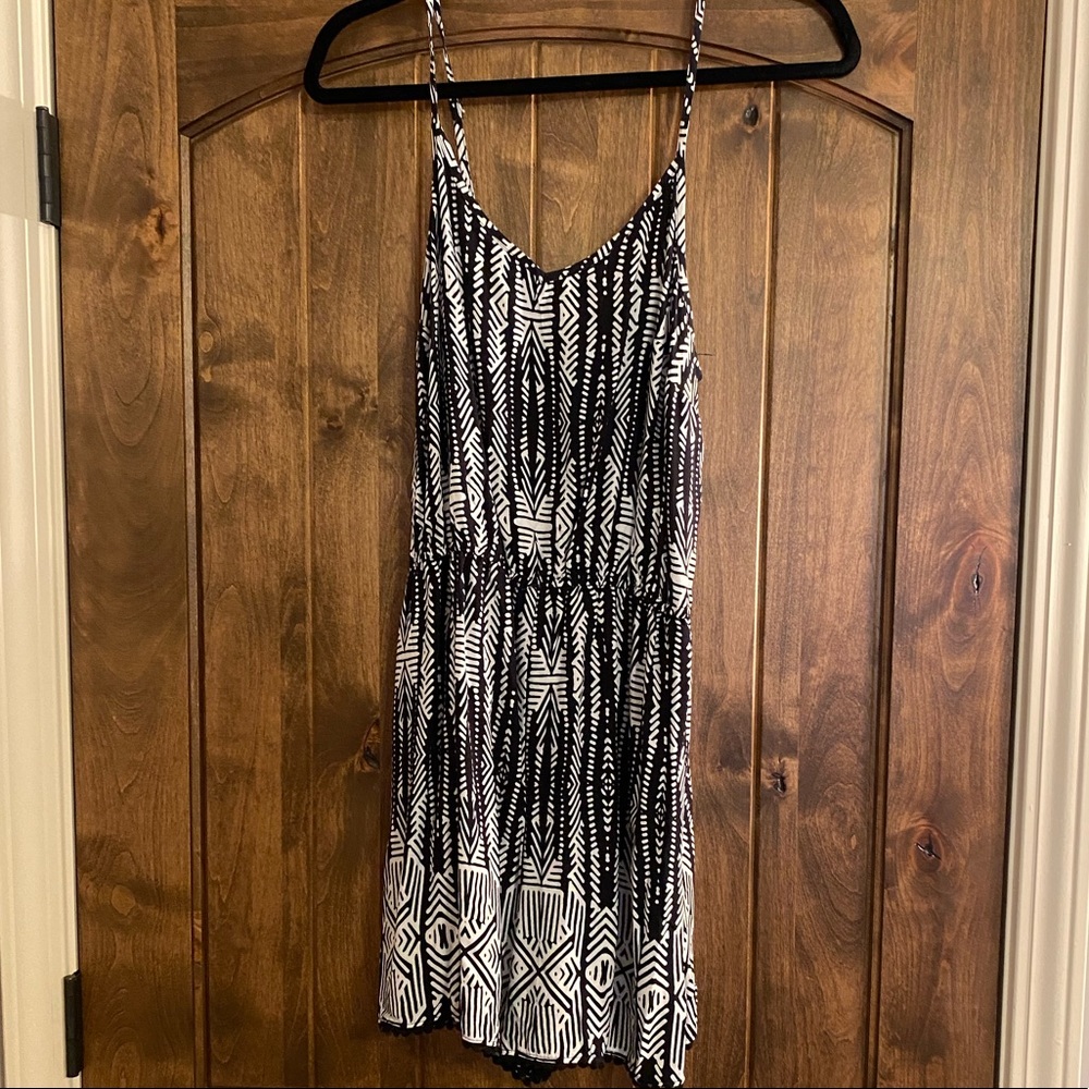 Patterned Black & White Romper